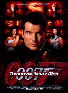 Poster for Tomorrow Never Dies, featuring Pierce Brosnan