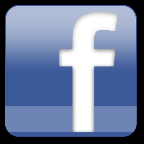 White "f" on blue square - Facebook logo