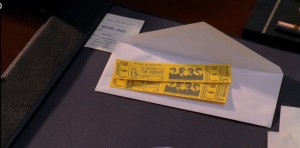 Yellow tickets to a Beatles concert