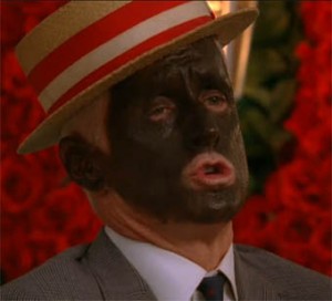 Roger Sterling performs in blackface