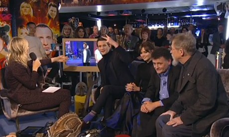 Matt Smith flicks a V-sign on Doctor Who Live: The Afterparty