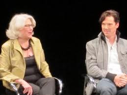 Rebecca Eaton, Executive Producer of Masterpiece, with Benedict Cumberbatch at a season kick-off event in New York.
