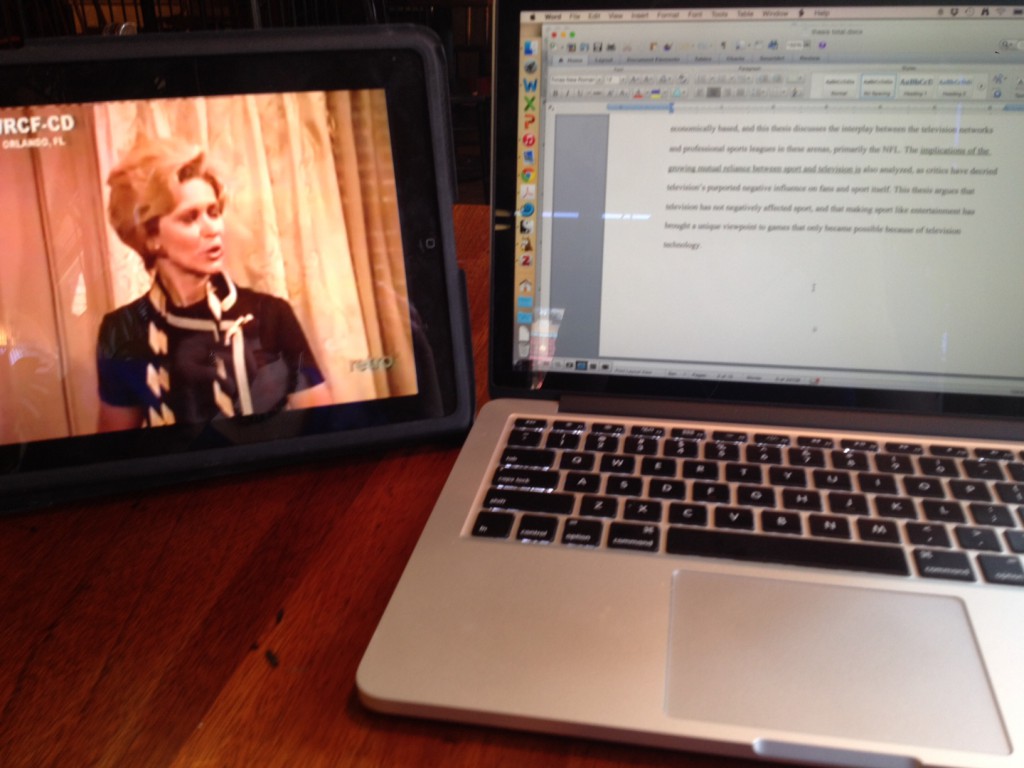 The author's two-screen work set-up.