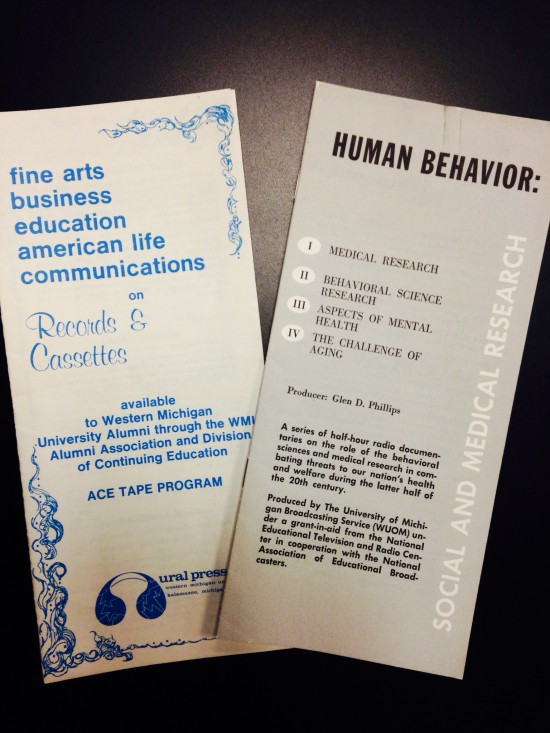 Distribution brochures for instructional radio series, from the paper archives of the National Association of Educational Broadcasters (NAEB) at University of Maryland