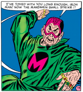 The comic-book Mandarin in his first appearance, in 1964.